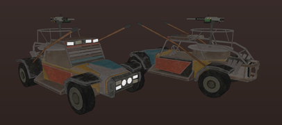 Apocalyptic skin on a development image.