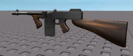 Default skin's gun on a development image.