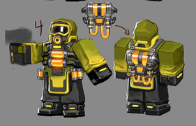 Default skin on concept art.