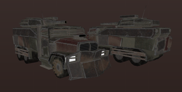 Apocalyptic skin on a development image.