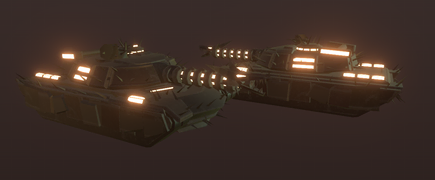 Apocalyptic Railgun Tank on a development image.