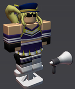 Cheerleader skin on a development image.