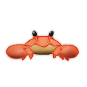 Crab that appears on the text.